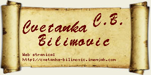 Cvetanka Bilimović vizit kartica